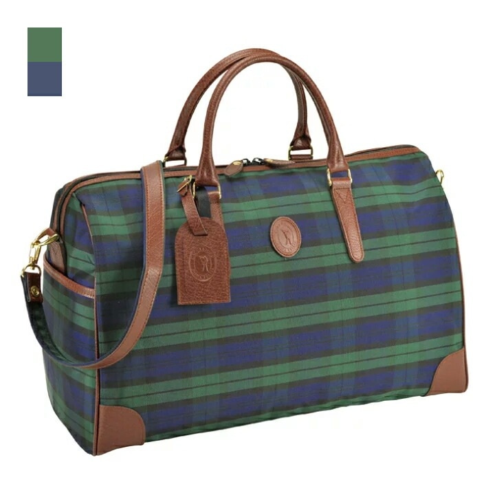 ヨーロピアンチェックボストンバッグ