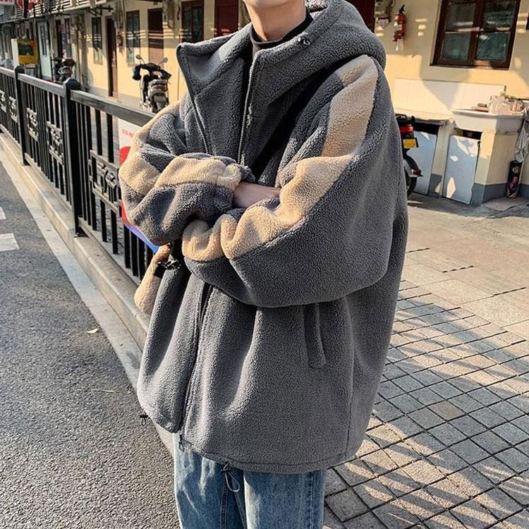 万能流行感 秋冬 メンズ ファーコート ボアジャケット　ボアコート　メンズジャケット　フリースジャケット ブルゾン メンズアウター ジャケット　　暖かい 通勤