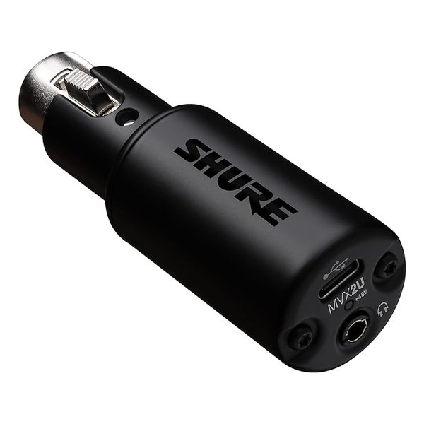 ヘッドホン出力付 XLR-USB変換アダプター ファンタム電源 最大48V ゲイン 最大60dB MVX2U