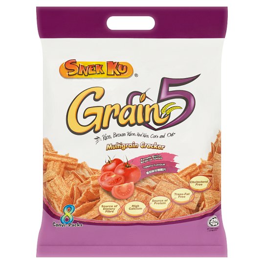 その他 Snek Ku Grain 5 Tomato Flavour Multigrain Cracker 8 Convi-Packs 128g