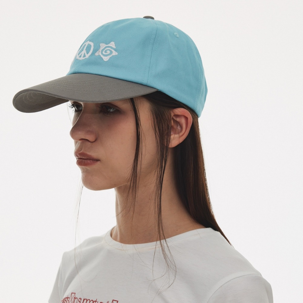 Hata [第2弾プレリリース] HaTA モチーフカラーブロックキャップ_ライトブルー