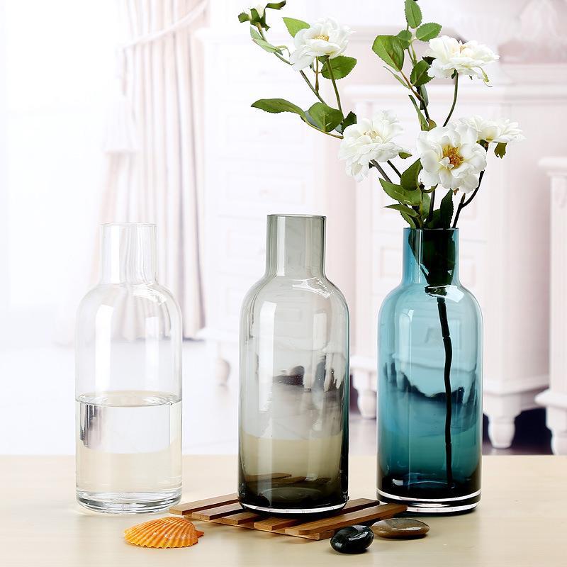 【20点セット】【送料無料】北欧の透明カラーホームアクセサリー食卓個性的なアイデアガラス現代水養リビング生け花花瓶置物