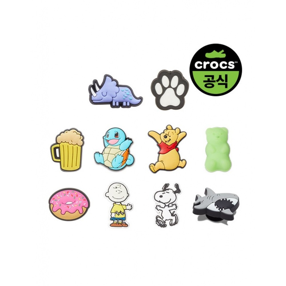 クロックスシューズオフィシャルクロックス Gibbitz レッツファン 10パックセット