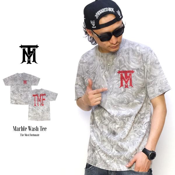 ザモストフォーチュネイト THE MOST FORTUNATE Tシャツ メンズ 半袖 マーブル柄 HIPHOP ヒップホップ ストリート ブランド