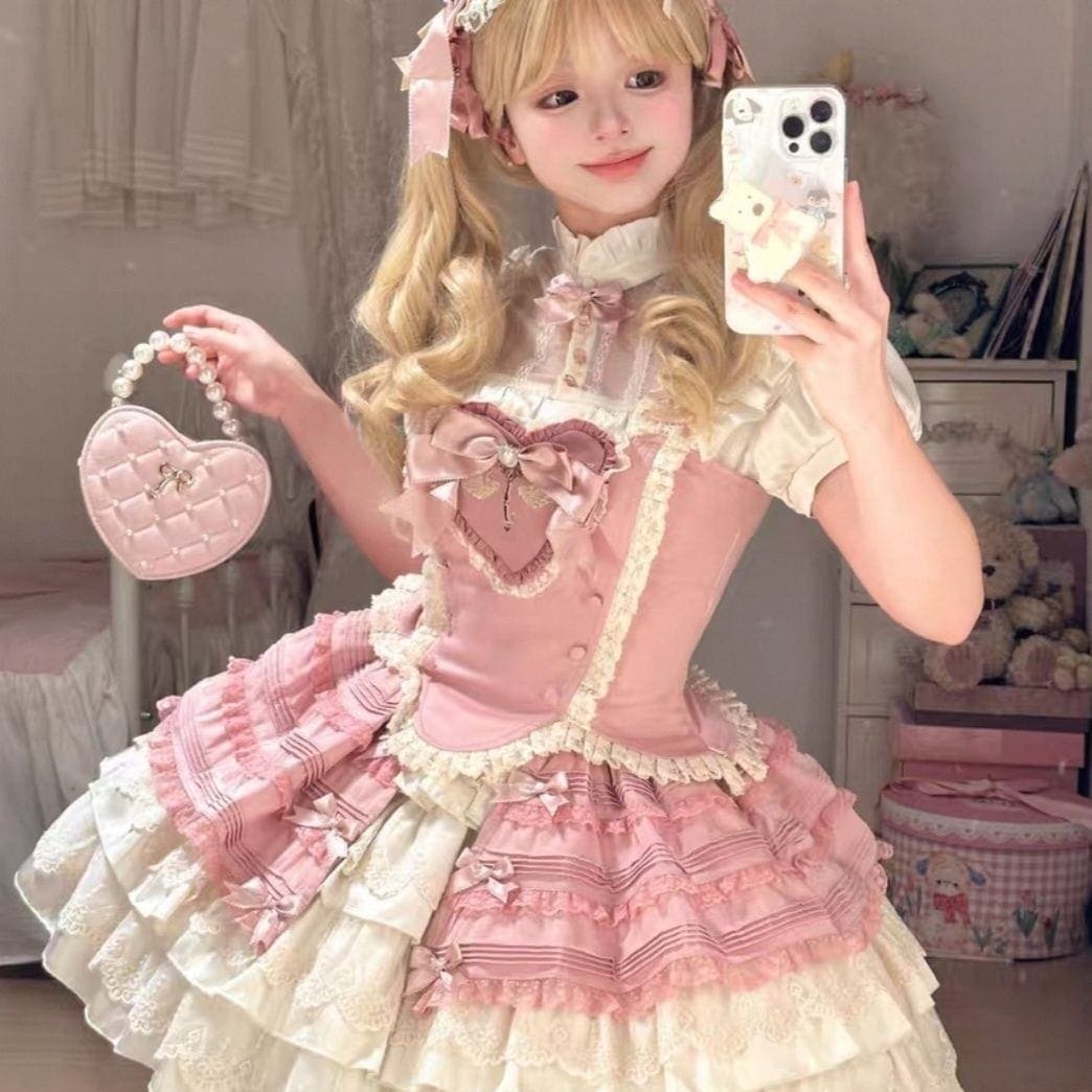 ワンピース ロリータプチ 魔法少女ロリータワンピース 上下セット
