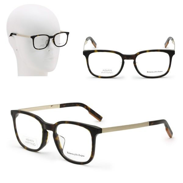 フレームのみ EZ5143-F/V 052 53 Ermenegildo Zegna メガネ 眼鏡 ハバナ マットゴールド