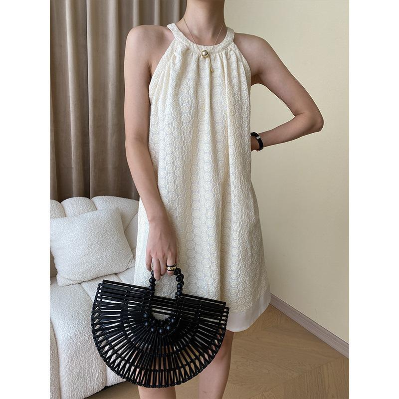 重いジャカードの完全な刺繍のホルターの首の細くのパッチワークライン設計SNの服 lounge dress compre agora cozy worldwide 走れる タイト スカート イエベ 振袖