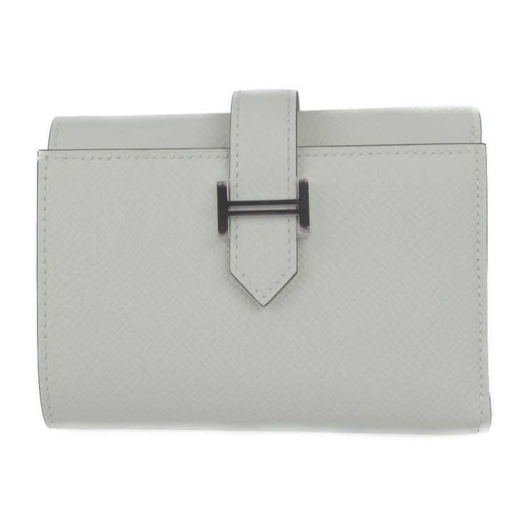 新品未使用展示品 HERMES エルメス 三つ折り財布 - ベアン コンビネ ヴォーエプソン ヴェールフィズ シルバー金具 B刻印 本物保証 中古 219,800円