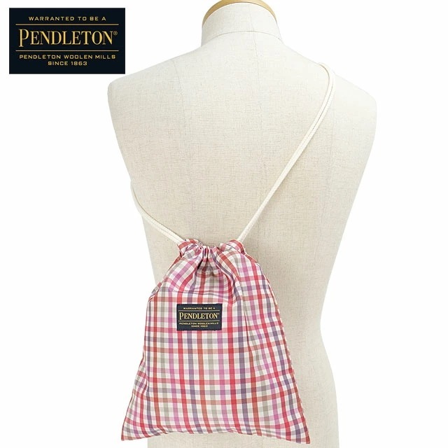 メール便 ギンガム ショルダー ドローバッグ [PDT-000-251026] GINGHAM SHOULDER DRAWBAG メンズ・レディース 鞄 チェック柄 巾着バッグ OFF 正規取扱店