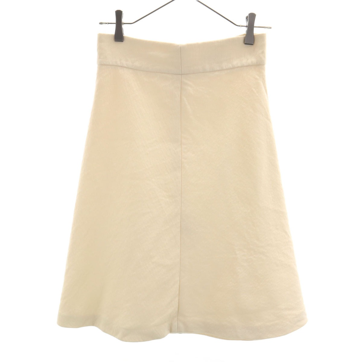 イタリア製 ミディスカート 34 生成り レディース 古着
