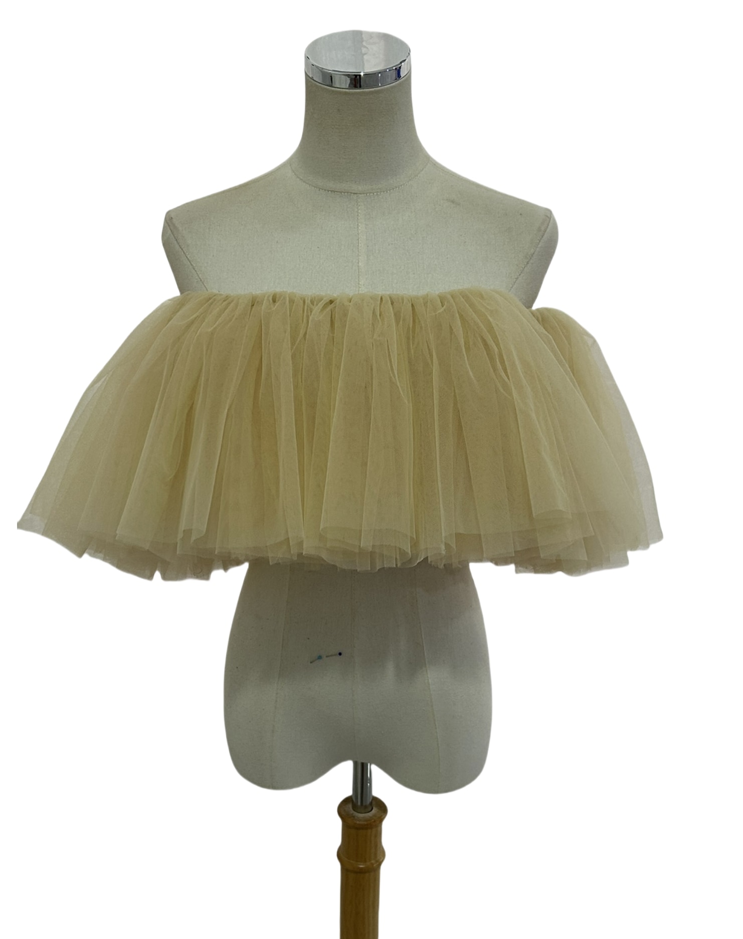 取り外しオフショルダー イエロー ストレッチ 色直し 花嫁/ウェディングドレス エレガント