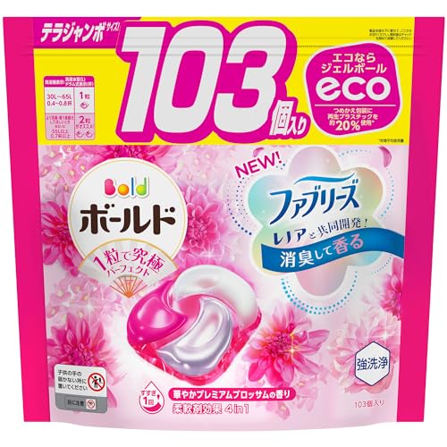 ボールド 洗濯洗剤 ジェルボール4D プレミアムブロッサム 詰め替え 103個 [大容量] 5,330円
