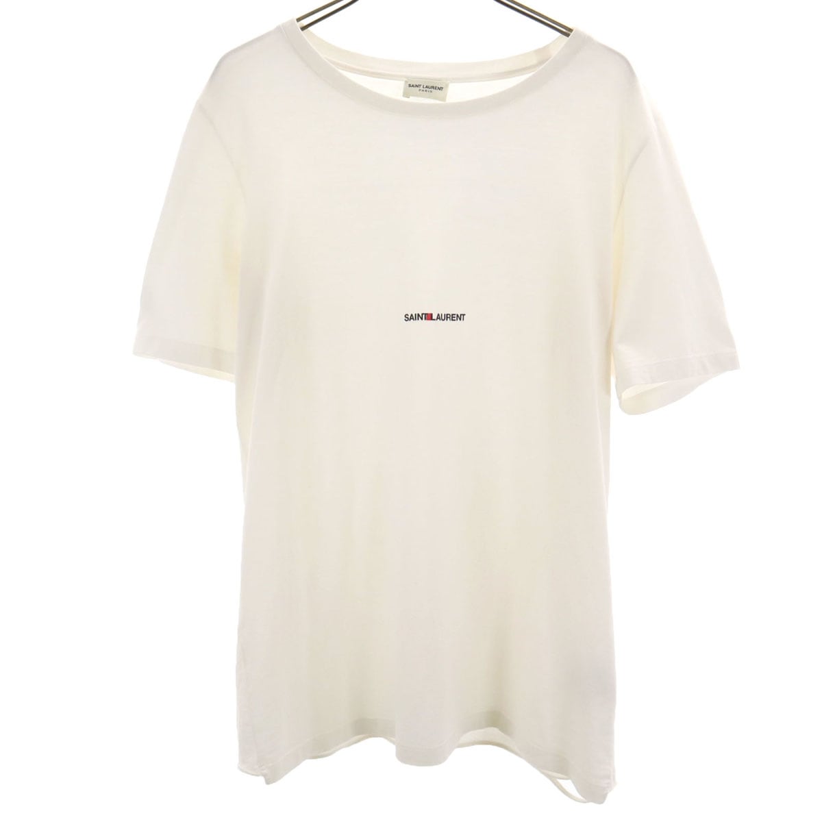 SAINT LAURENT サンローラン イタリア製 半袖 Tシャツ M ホワイト メンズ 古着