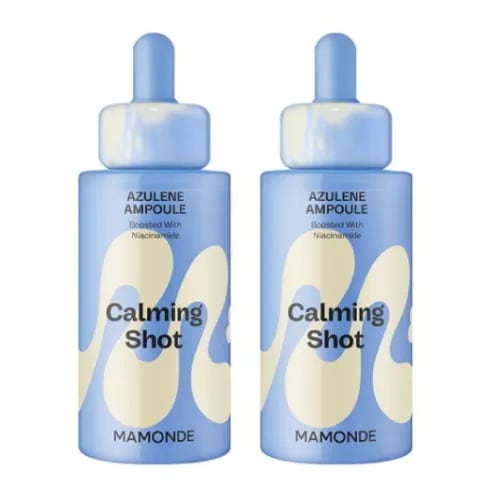 マモンド カーミングショット アズレン スージング保湿アンプル 50ML (2個)敏感肌アンプル/ニキビ跡ケア/鎮静アンプル/保湿美容液/韓国スキンケア/韓国コスメ/鎮静スキンケア