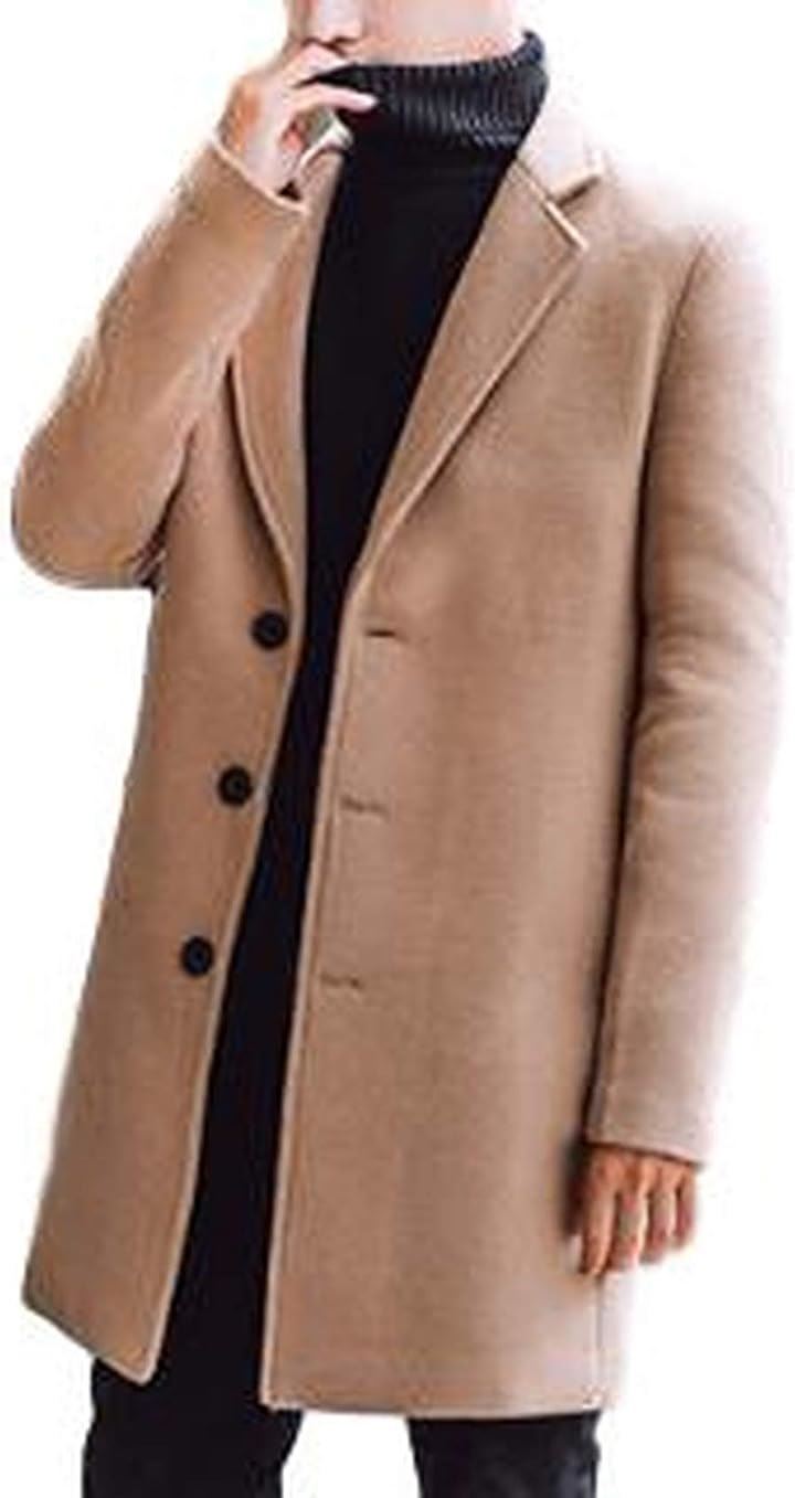 コート メンズ ビジネス 秋冬 チェスターコート 暖かい カジュアル コートメンズ スーツ ロング ウール ビジネスコート メンズコート 冬物 冬服 アウター(ベージュ, 3XL)