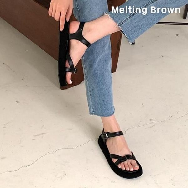 カジュアル 女性 バックル プラットフォーム ノンスリップ サンダル 3color