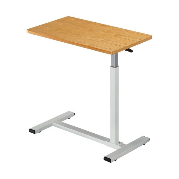 YAMAZEN レバー式昇降テーブル オーク/ホワイト KUT-7040（OAK/WH） 1台 組立品