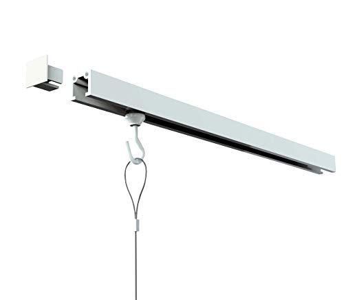 福井金属工芸 額を飾るのに便利 C-11型レールセット 2.0m ホワイト 天井用 3355-W-1