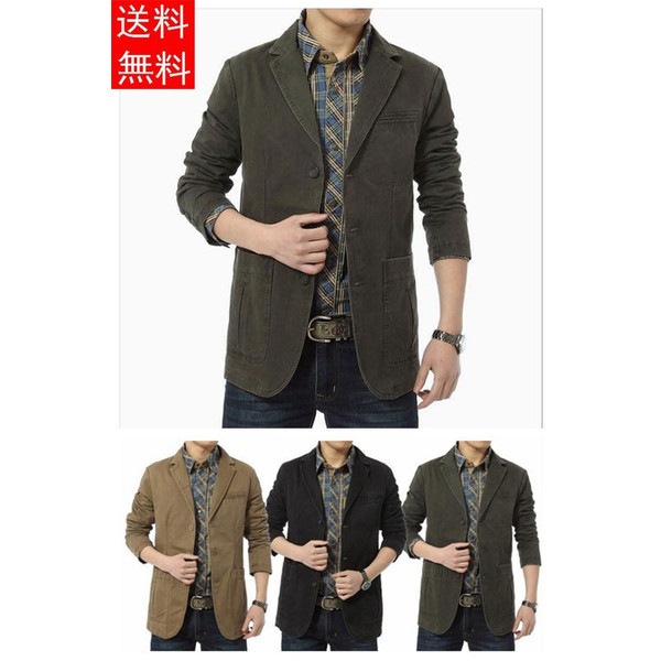 テーラードジャケット メンズ 春 アウター ショート丈 コート 全3色 カラージャケット 無地