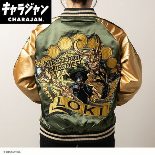 丸眞(マルシン) スカジャン(L) MARVEL ロキ マスターオブミスチーフ　男女兼用 キャラクター キャラジャン CHARAJAN 　2505043500