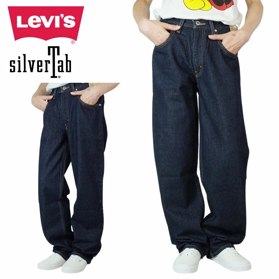 レディース デニムパンツリーバイス LEVISSILVERTAB 94 BAGGYシルバータブ 94 バギーNAVY(ネイビー)デニム ジーンズ