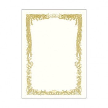 タカ印 賞状用紙 ケント紙 B4判 横書用 10-5038 100枚