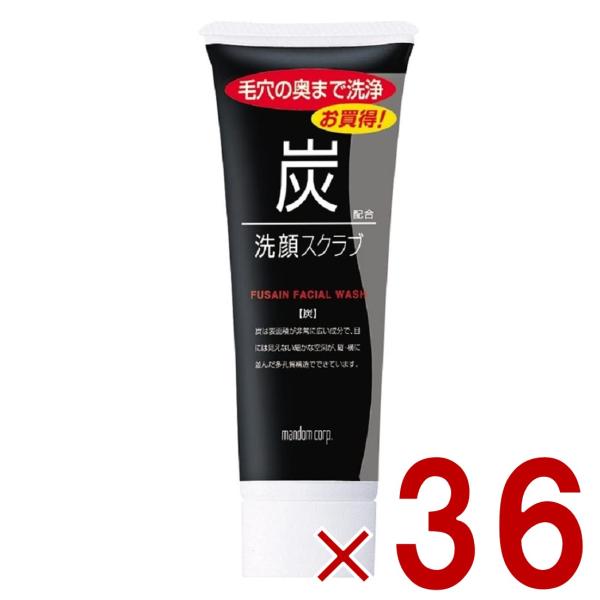 マンダム 炭 洗顔スクラブ 100g 洗顔 スクラブ 男性用 洗顔フォーム 洗顔剤 36個
