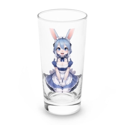 【文字入れ可能受注生産】ウサギの女の子　メイド　ケモナー　おかりなさい ロンググラス