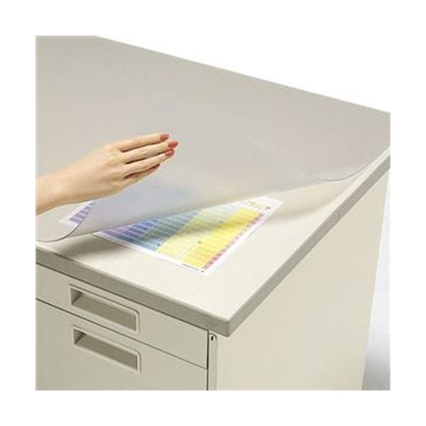 （まとめ）コクヨ デスクマット軟質（オレフィン・ツヤ消し）シングル 902×622mm マ-717 1枚(×3セット)