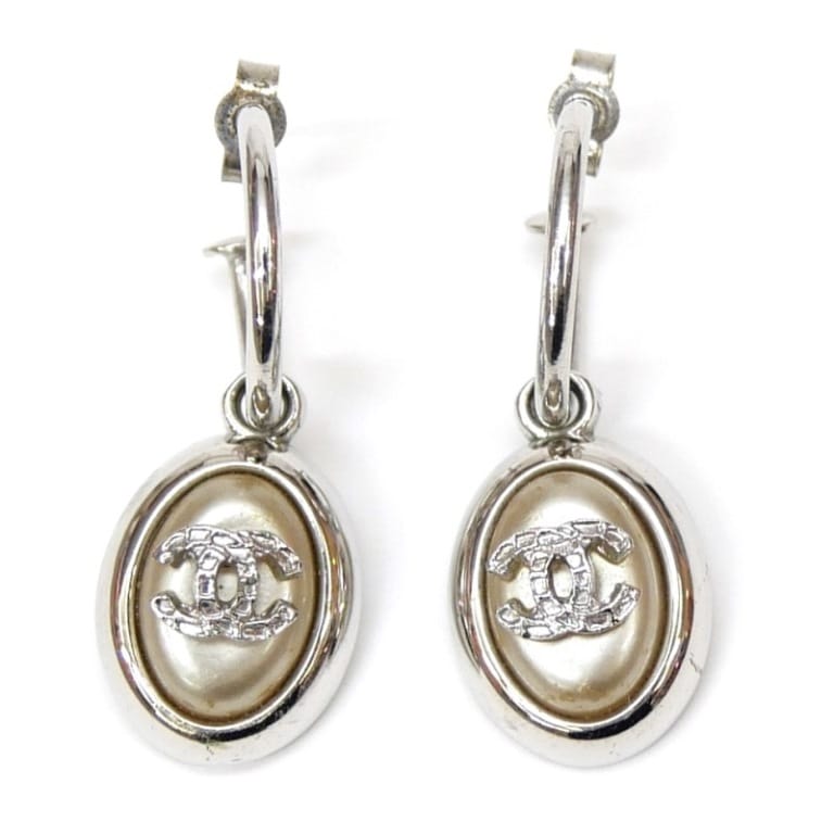 シャネル CHANEL スイングピアス ココマーク 00A シルバー 【中古】(64226)