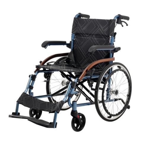 車椅子 アルミ製 軽量 四輪 自立可能 防水生地 ノーパンクタイヤ 介助ブレーキ付き コンパクト 折りたたみ可能 座面付き 四輪 介助用 キャスター付き 介護用品 自立式 軽量車椅子 おしゃれ da