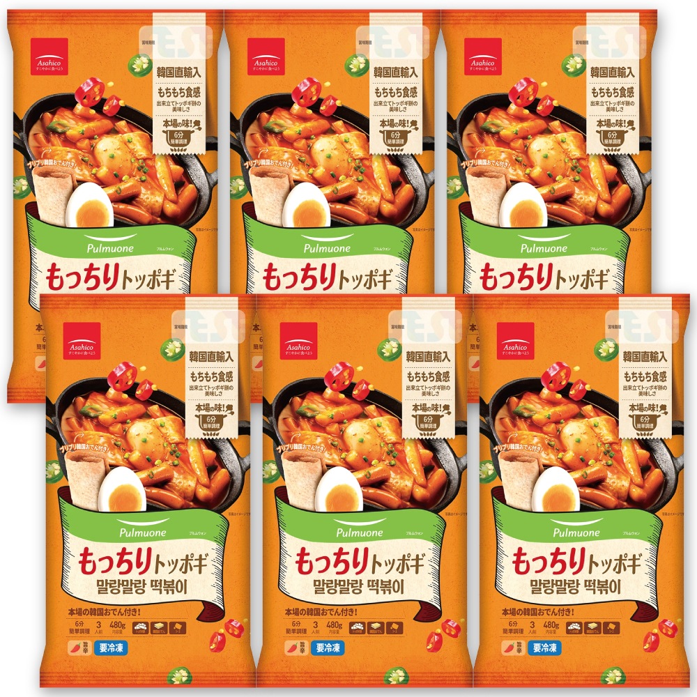 もっちりトッポギ 6個セット 480g / 冷凍 Asahico アサヒコ 韓国 トッポッキ 餅