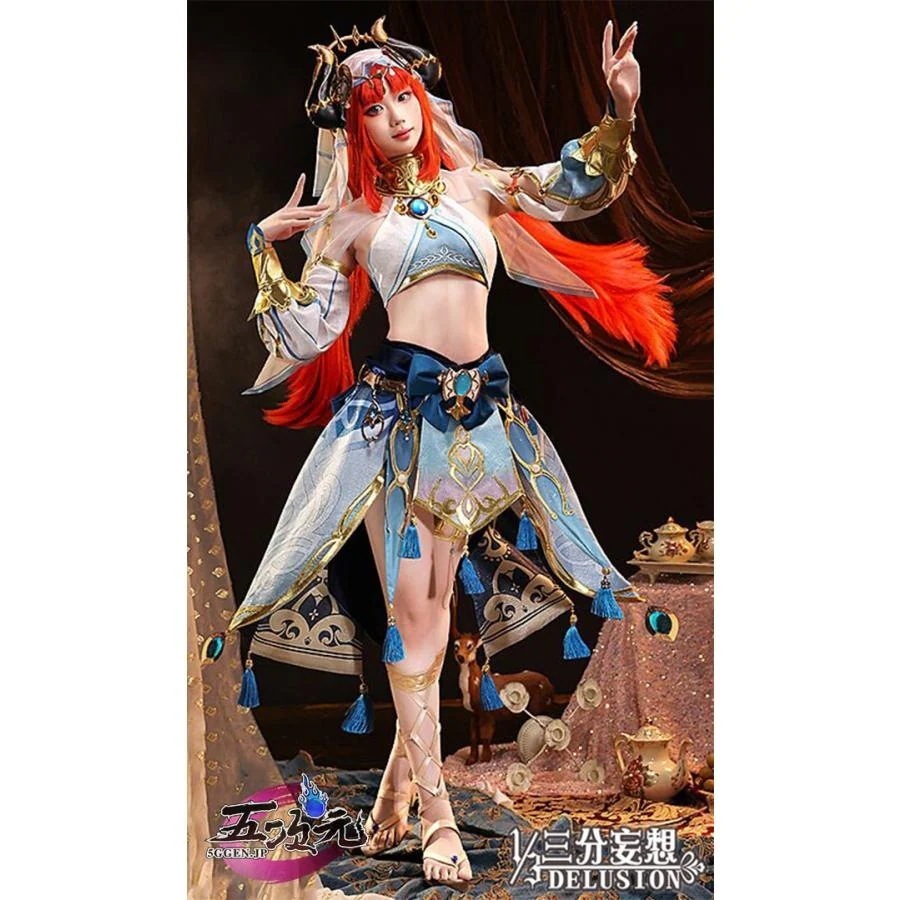 「新品・即納可能」 三分妄想　原神　コスプレ　ニィロウ 　衣装　コスプレ　ins大人気 ウイッグ　靴　髙!品!質