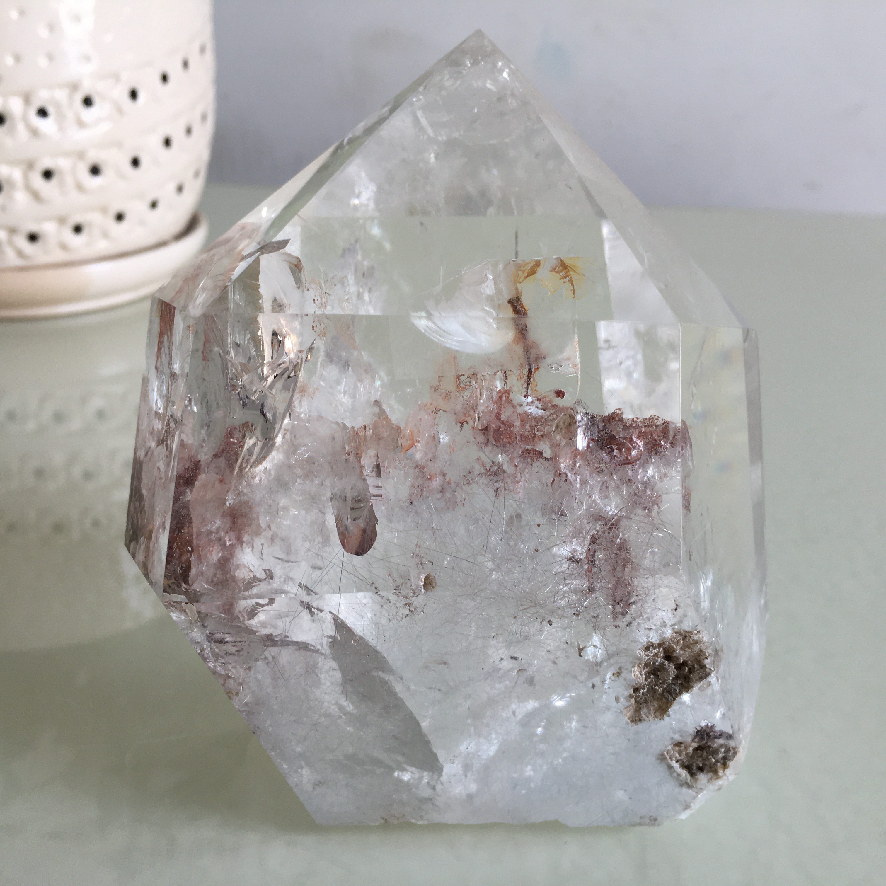 绿幽灵摆件，天然水晶，1440g