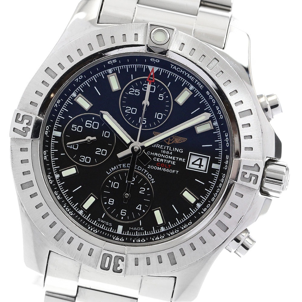 ブライトリング BREITLING A13388 コルト クロノグラフ 日本限定 デイト 自動巻き メンズ 良品 _899638【中古】 168,800円