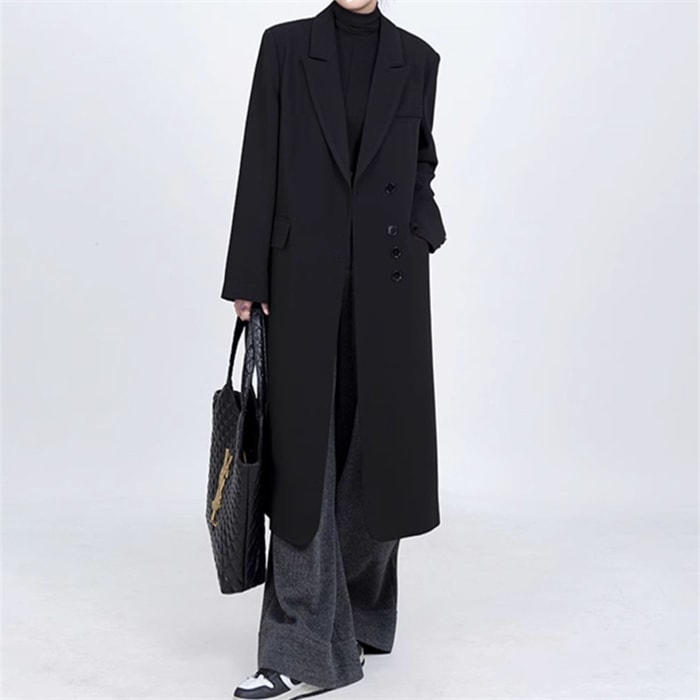 ロングジャケット スーツ スーツジャケット レディース テーラードジャケット ロングコート 大きいサイズ ジャケット トップス ブレザー 長袖 無地 着痩せ カジュアル オシャレ大人 ブレザー 春秋