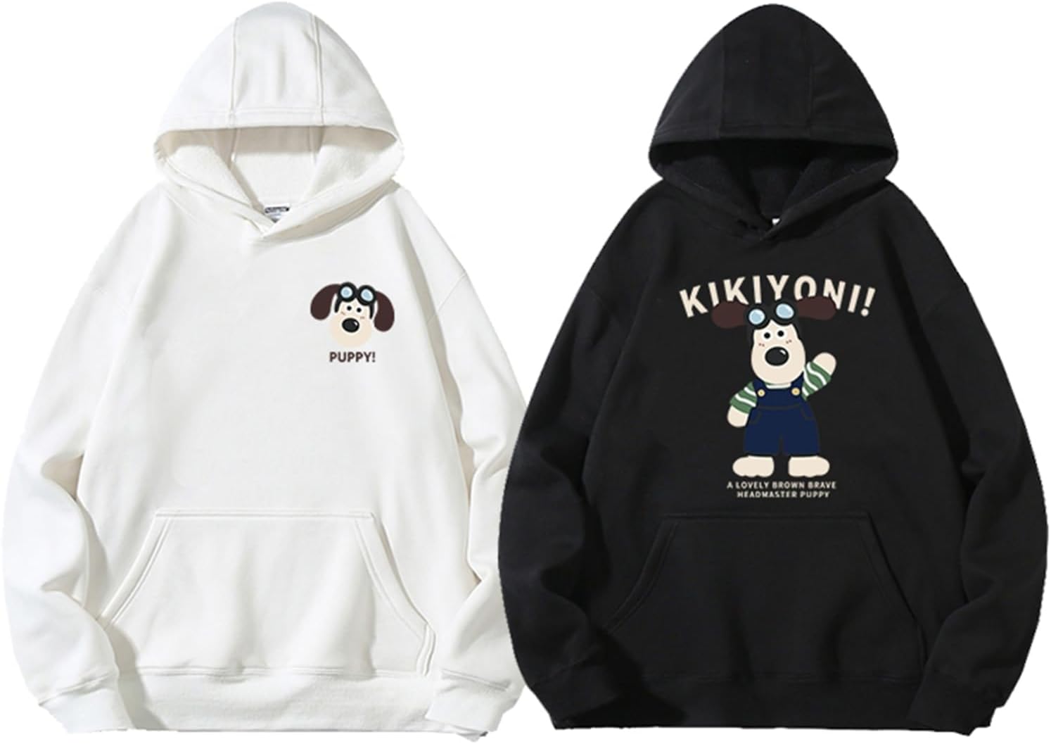 ペアルック パーカー 犬柄 フード付 スウェットパーカー プルオーバー 防寒 カップル お揃い 春秋 長袖 可愛い トレーナー 柔らかい オーバーサイズ 通学 運動 アウトドア 贈り物 原宿系 アウタ