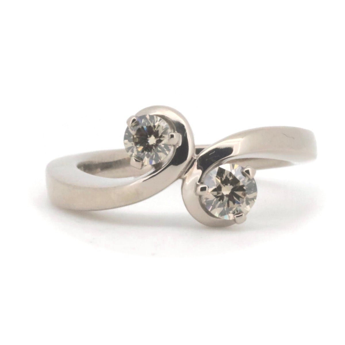 カシケイ フロート ダイヤモンド リング 指輪 6号 0.35ct K18BG(18金 ブラウンゴールド) 質屋出品
