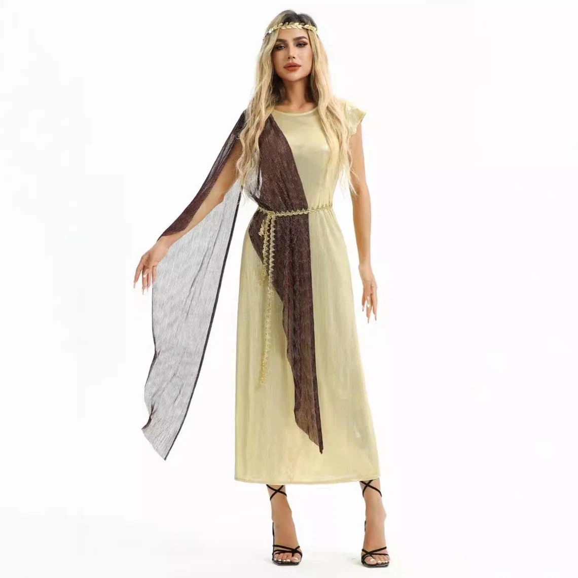 ハロウィン大人用コスチューム古代ギリシャとローマ神話cosヨーロッパとアメリカのドレスエジプト女神ステージパフォーマンス衣装