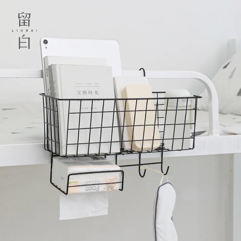 寮のベッドサイド棚穴なし大学生寝室いい物上下段おやつ携帯電話ベッドサイドかご神器