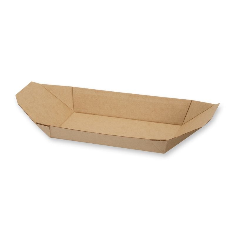 （まとめ買い）シモジマ HEIKO 食品容器 ネオクラフト 舟型トレー 50枚 天面215x105/底面130x65/高30mm 004248054 [x3セット]