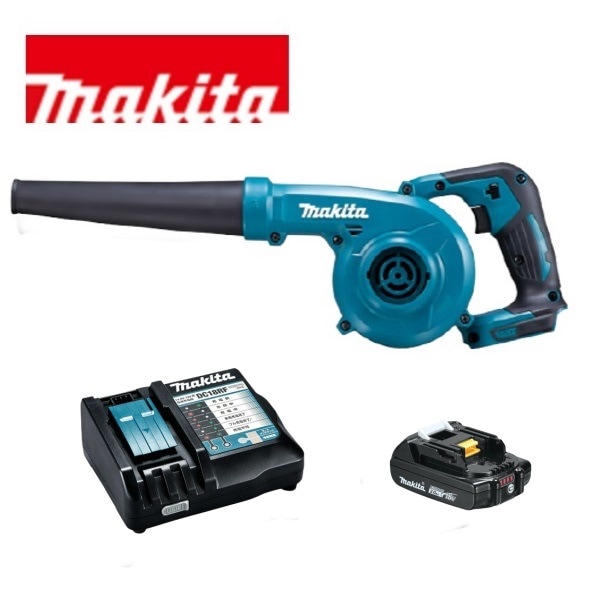 当店だけ！バッテリー充電器も1年保証! マキタ 18V ブロワ 最新モデル 軽量バッテリー 急速充電器付き フルセット 掃除機 集塵 UB182後継機 当店オリジナルUB185DRF 軽量Ver