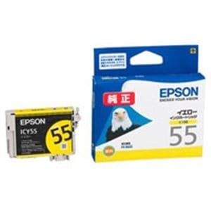 (業務用5セット) EPSON エプソン インクカートリッジ 純正 (ICY55) イエロー(黄)