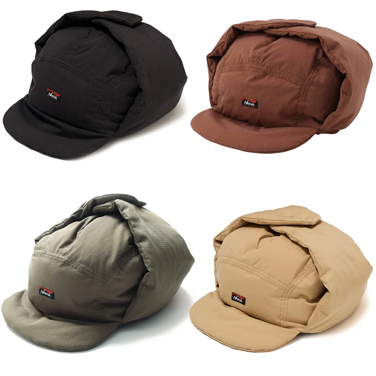 ヒノックリップストップ ダウンイヤーフラップキャップ 帽子 防寒 アウトドア レジャー リサイクルダウン 650FP na2441-3b101-a