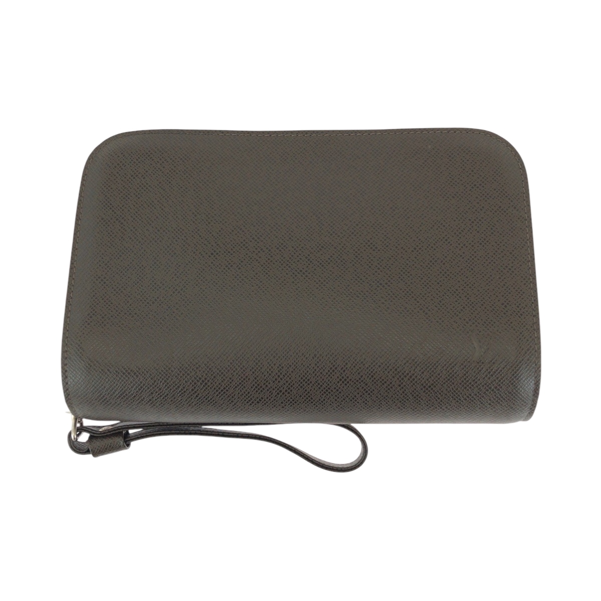 美品 タイガ バイカル ブラウン シルバー金具 タイガ M30188 セカンドバッグ クラッチバッグ メンズ 502246