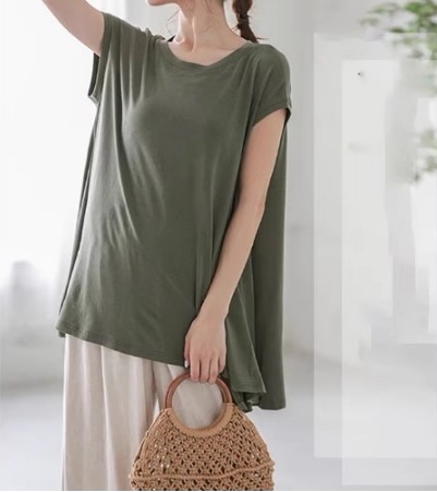 トップス Tシャツ 袖なし フレンチスリーブ Uネック ラウンドネック Aライン 快適 着心地 きれいめ シンプル カジュアル 大人 おしゃれ お洒落 かっこいい レトロ こなれ感 ラフ スポーティー