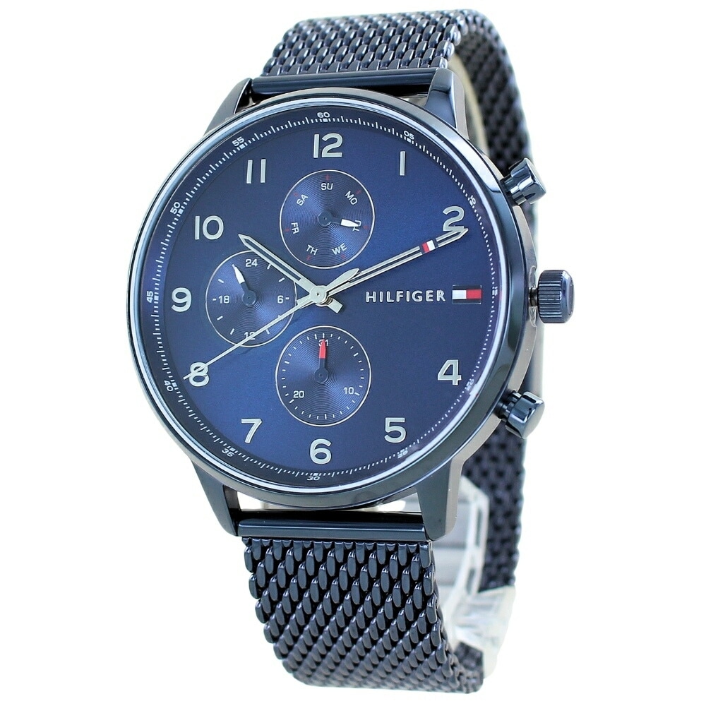 トミー ヒルフィガー 腕時計 アクセサリー メンズ Men's Quartz Blue Silicone Watch 42mm Blue 箱ボロ・BOX訳あり トミーヒルフィガー 腕時計 手表 メンズ 父の日