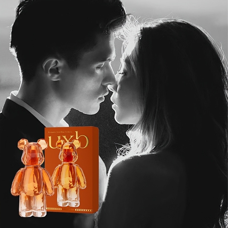 3.38oz 女性用オードパルファム - かわいいクマの形のボトルさわやかなフローラル香り長持ちする香りデート誕生日休日＆パーティーに最適なギフトロマンチックな香り エレガントなボトル スタイリッシュ