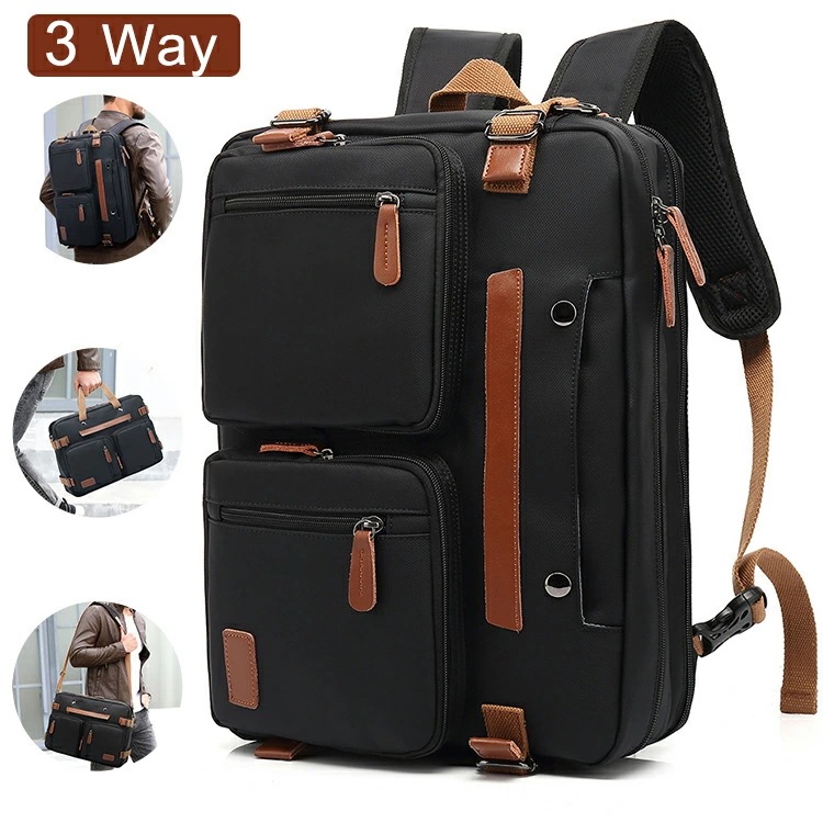 ビジネスバッグ メンズ 3way リュック バックパック 撥水加工 リュックサック 耐衝撃 自転車通勤 手提げ 肩掛け 就職活動 就活 パソコンバッグ マチ拡張 多機能 15.6 17.3インチPC