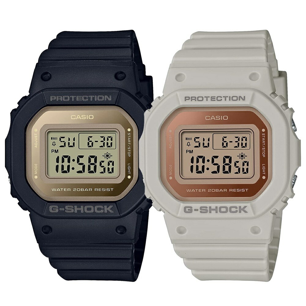 ペアウォッチ カシオ Gショック 可愛い 小型 薄型 友達 恋人 色違い ブラック グレージュ お揃い 親子 コーデ レディース ファッション カジュアル シンプル 腕時計 手表 デジタル CASIO